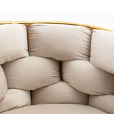 ZNTS Luxury modern simple leisure velvet single sofa chair bedroom lazy person household dresser stool W117067862