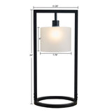 ZNTS Metal Table Lamp with Glass Drum Shade B03596583