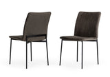 ZNTS Modrest Maggie Modern Black and Brown Dining Chair B04961323