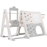 ZNTS 6-in-1 Toddler Climber and Swing Set Kids Playground Climber Swing Playset with Tunnel, Climber, PP300100AAE