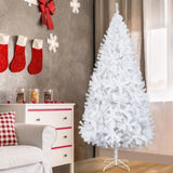 ZNTS 6FT Iron Leg White Christmas Tree with 1000 Branches--Substitution code:89110118 83769914