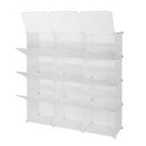 ZNTS 7-Tier Portable 42 Pair Shoe Rack Organizer 21 Grids Tower Shelf Storage Cabinet Stand Expandable 12609659