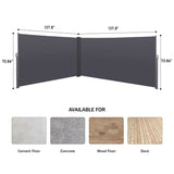 ZNTS 276" x 71'' Retractable Side Screen Awning, UV Resistant and Waterproof Patio Privacy Screen,Dark 20315230