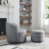 ZNTS [Video] Welike Swivel barrel chair, living room swivel chair with round storage chair, 360 &deg; swivel W83489919