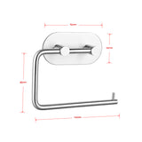 ZNTS Rustproof SUS304 Stainless Steel Adhesive Hooks Bathroom Accessories Set Towel Hook Tissue Holder 62651439