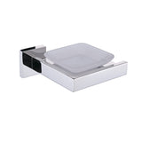 ZNTS Bright Polishing Soap Dish Rust-Proof 304 Stainless Steel Square Soap Holder with Removable Dish 80906242