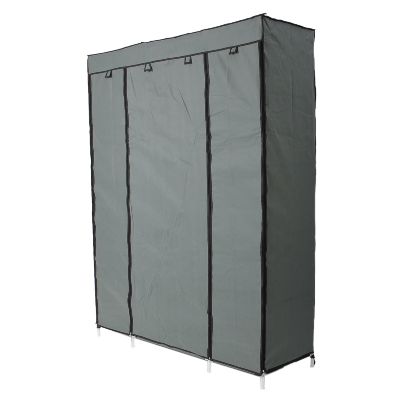 ZNTS 5-Layer 12-Compartment Non-woven Fabric Wardrobe Portable Closet Gray 24212227