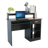 ZNTS General Style Modern E1 15MM Chipboard Computer Desk Black 16856411