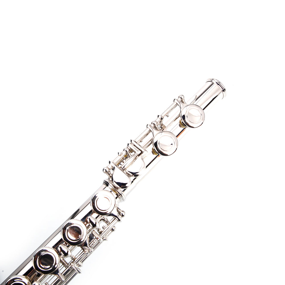 ZNTS Nickel Plated C Closed Hole Concert Band Flute Silver 38901446