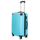 ZNTS Luggage 3 Piece Set Suitcase Spinner Hardshell Lightweight TSA Lock Blue 49637083