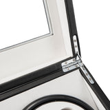 ZNTS Black Leather Watch Winder Storage Auto Display Case Box 4 6 Automatic Rotation 53056422
