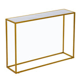 ZNTS Marble Minimalist Porch Table [106x28x76cm] White 06128253
