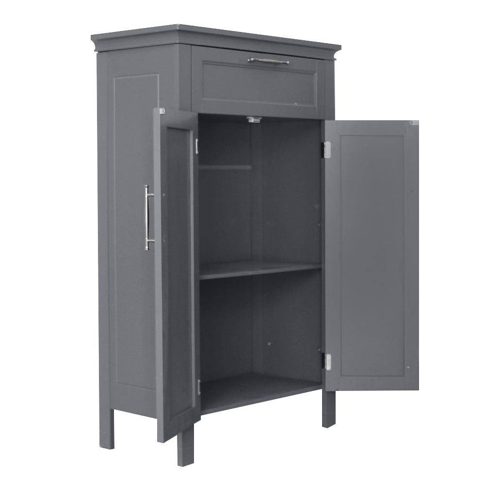 ZNTS A Smoke Double Door Cabinet Gray 08733482