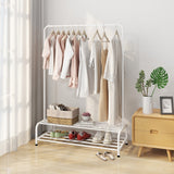 ZNTS Clothing Garment Rack with Shelves, Metal Cloth Hanger Rack Stand Drying Rack for Hanging 20776588