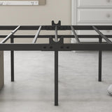 ZNTS Metal Canopy Bed Frame, Platform Bed Frame with X Shaped Frame, Twin Black 72766923