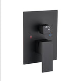 ZNTS Matte Black Set System Bathroom Luxury Rain Mixer Combo Set Ceiling Mounted Rainfall 77302952