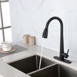 ZNTS Kitchen Faucets with Pull Down Sprayer, Kitchen Sink Faucet with Pull Out Sprayer, Fingerprint 88256761
