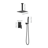 ZNTS Matte Black Set System Bathroom Luxury Rain Mixer Combo Set Ceiling Mounted Rainfall 50468711