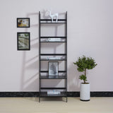 ZNTS WTZ Bookshelf, Ladder Shelf, 5 Tier Bamboo Bookcase, Modern Open Book Case for Bedroom, Living Room, 67632796