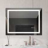 ZNTS LED Lighted Bathroom Wall Mounted Mirror with High Lumen+Anti-Fog Separately Control+Dimmer Function 82872313