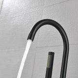 ZNTS Mount Bathtub Faucet Freestanding Tub Filler Matte Black Standing High Flow Shower Faucets with 47734526