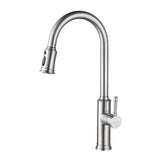 ZNTS Single Handle Pull Down Kitchen Faucet with Dual Function Sprayhead 64545964