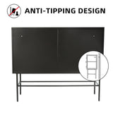 ZNTS Retro Style Console Table Simple Modern Sideboard Storage Cabinet with Detachable Wide Shelves for 61978377