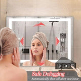 ZNTS LED Bathroom Mirror 48x 36 Inch with lights, anti-Fog & Dimming Led Bathroom Vanity Mirror W134070938