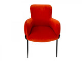 ZNTS Modrest Frisco Mid-Century Orange Velvet dining Chair B04961335