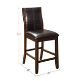 ZNTS Transitional Dining Room Counter Height Chairs Set of 2pc High Chairs only Brown Cherry Unique B011P156648