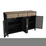 ZNTS 48" Wide 4 Doors Modern Sideboard with 3 Top Drawers, Freestanding Sideboard Storage Cabinet W75741394