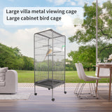 ZNTS Bird Cage for Parakeets Cockatiels Parrot Green Cheek Conures Pigeons Lovebird with Rolling Stand W1364123370