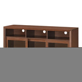 ZNTS Techni Mobili Modern TV Stand with Storage for TVs Up To 60", Hickory RTA-8811-HRY