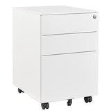 ZNTS Metal 3 Drawer File Cabinet, Rolling File Cabinet with Lock Under Desk, Small Black Filing Cabinets 62156695