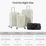 ZNTS Luggage Set 4 pcs , PC+ABS Durable Lightweight Luggage with Collapsible Cup W1668135440