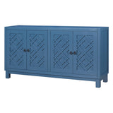 ZNTS TREXM Large Storage Space Sideboard, 4 Door Buffet Cabinet with Pull Ring Handles for Living Room, WF304838AAM