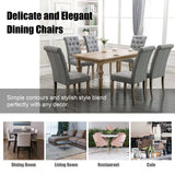 ZNTS Aristocratic Style Dining Chair Noble and Elegant Solid Wood Tufted Dining Chair Dining Room Set 57248947