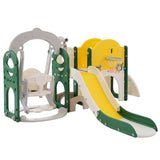 ZNTS Toddler Slide and Swing Set 8 in 1, Kids Playground Climber Slide Playset with Basketball Hoop PP321361AAL