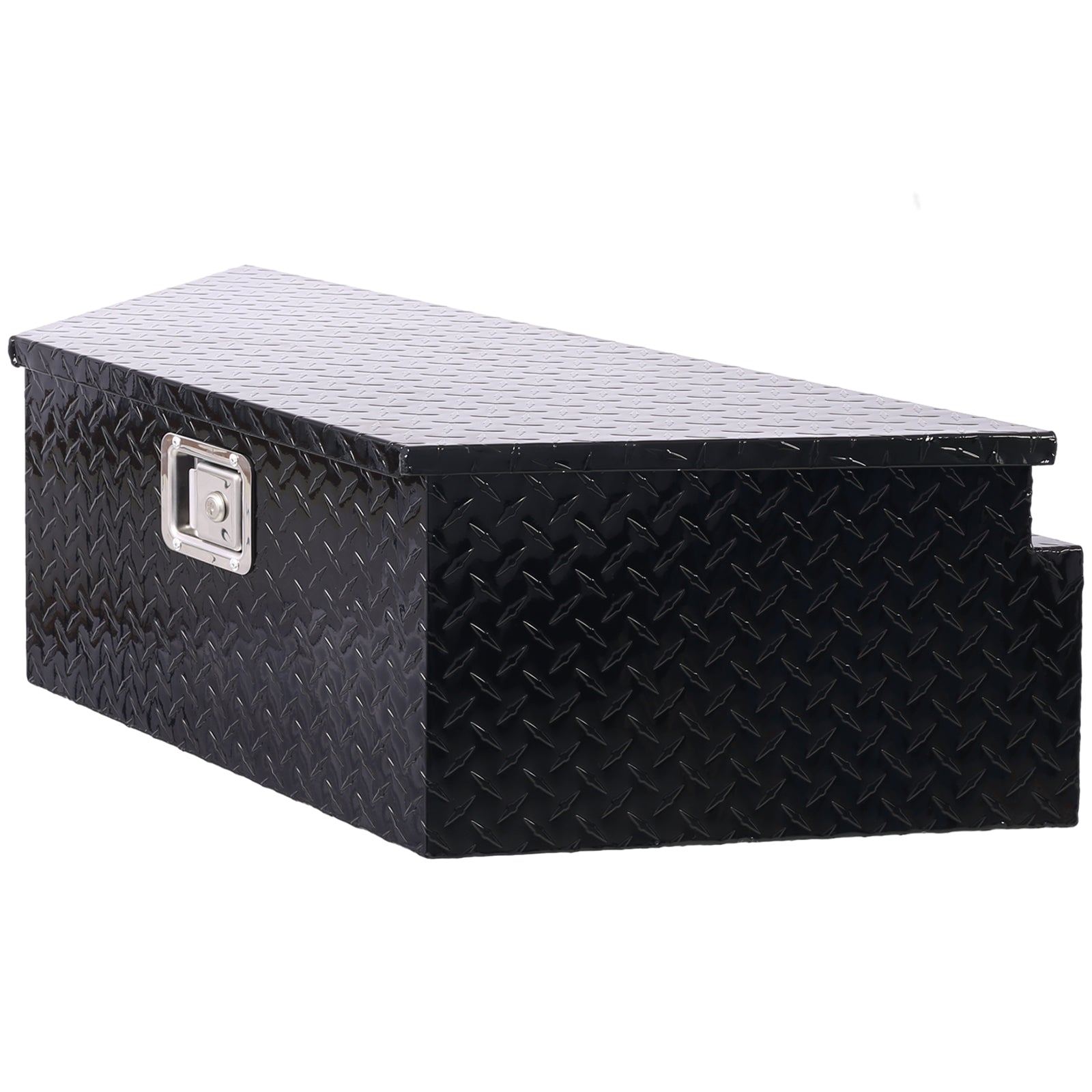 ZNTS 39inch Aluminum tool box,heavy duty truck bed tool box,outdoor trailer pickup tool box,RV W46581851