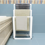 ZNTS Metal Freestanding Towel Rack 3 Tiers Hand Towel Holder Organizer for Bathroom Accessories,White 72251093