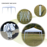 ZNTS 3 x 3m Practical Waterproof Right-Angle Folding Tent White 28225781