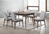 ZNTS Grey Fabric Upholstered Dining Chair, Brown SR011805