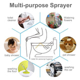 ZNTS Bidet Sprayer for Toilet, Handheld Cloth Sprayer, Bathroom Sprayer Kit Spray Attachment with Hose, 39128323