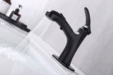 ZNTS Pull Out Bathroom Faucet, Single Hole Bathroom Sink Faucet with 3 Modes Pull Down Sprayer, One D5701H