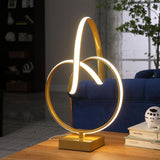 ZNTS 19" In Abstract Infinity Matte Gold Modern Table Lamp B072116599