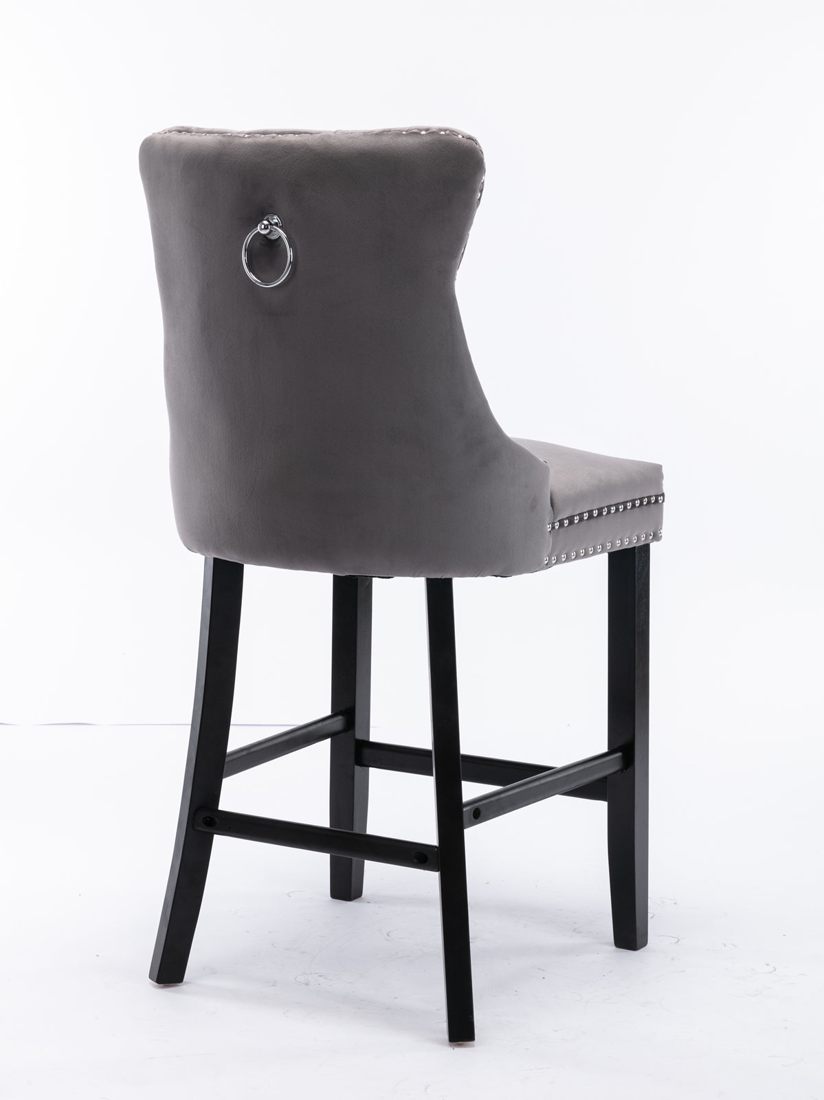 ZNTS A&A Furniture,Contemporary Velvet Upholstered Barstools with Button Tufted Decoration and Wooden W114342030