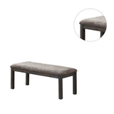 ZNTS Fabric Upholstery Dining Bench, Dark Grey SR011833