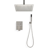 ZNTS Ceiling Mounted Shower System Combo Set with Handheld and 10"Shower head W92850253