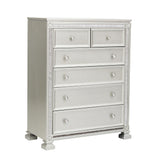 ZNTS Glamorous Modern Design 1pc Chest of 6x Storage Drawers Faux Crystals Knobs Silver Finish Bedroom B01160813