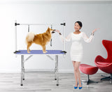 ZNTS 36" Folding Dog Pet Grooming Table Heavy Duty Stainless Steel pet dog Cat Grooming Table W20601011